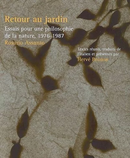 Rosario Assunto ; Hervé Brunon (ed.)
